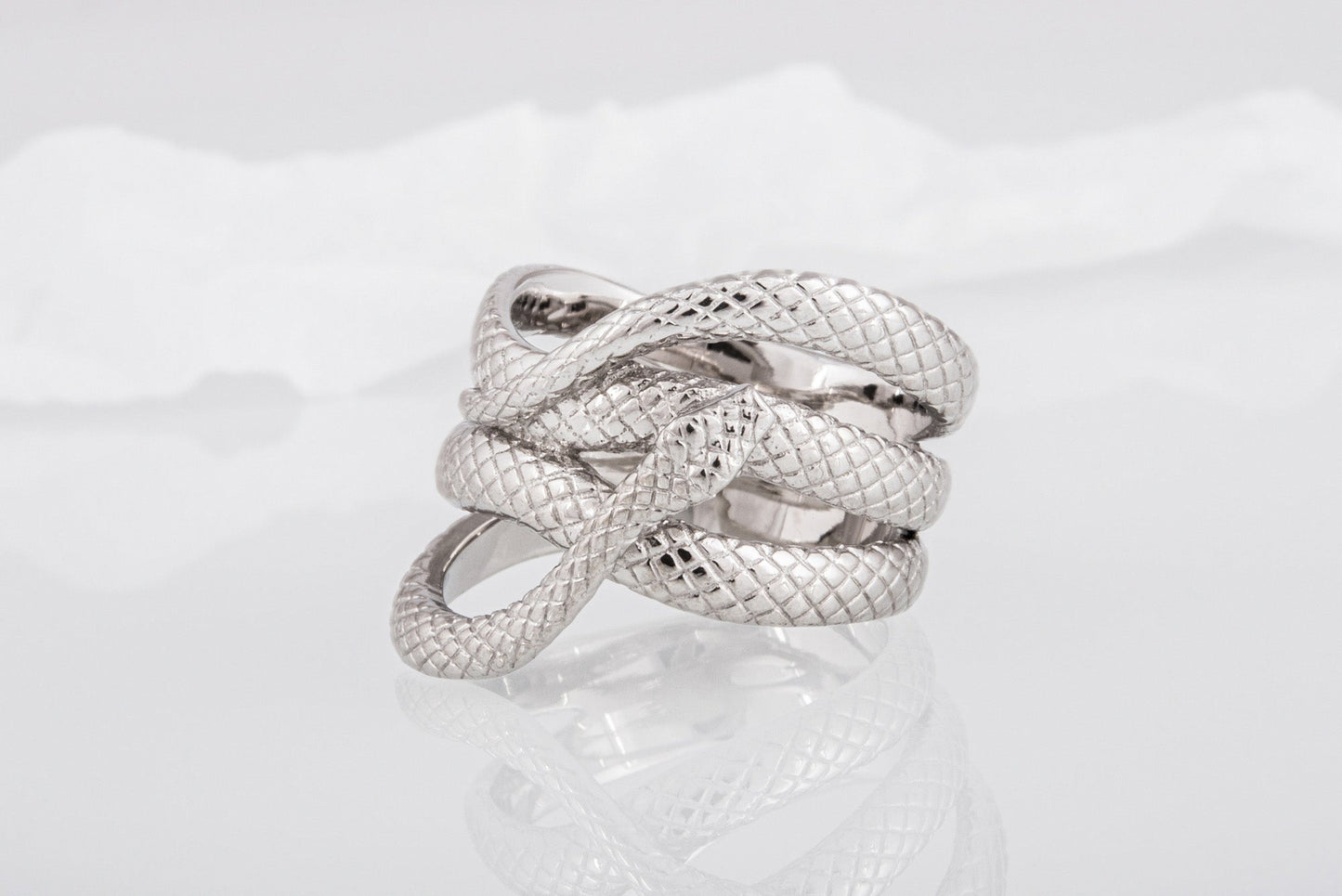 vkngjewelry Ring Handcrafted Midgard Snake Gold Ring