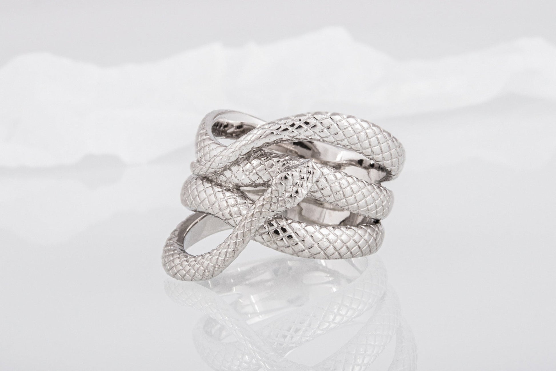 vkngjewelry Ring Handcrafted Midgard Snake Gold Ring