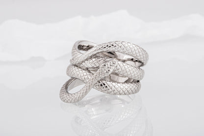 vkngjewelry Ring Handcrafted Midgard Snake Gold Ring