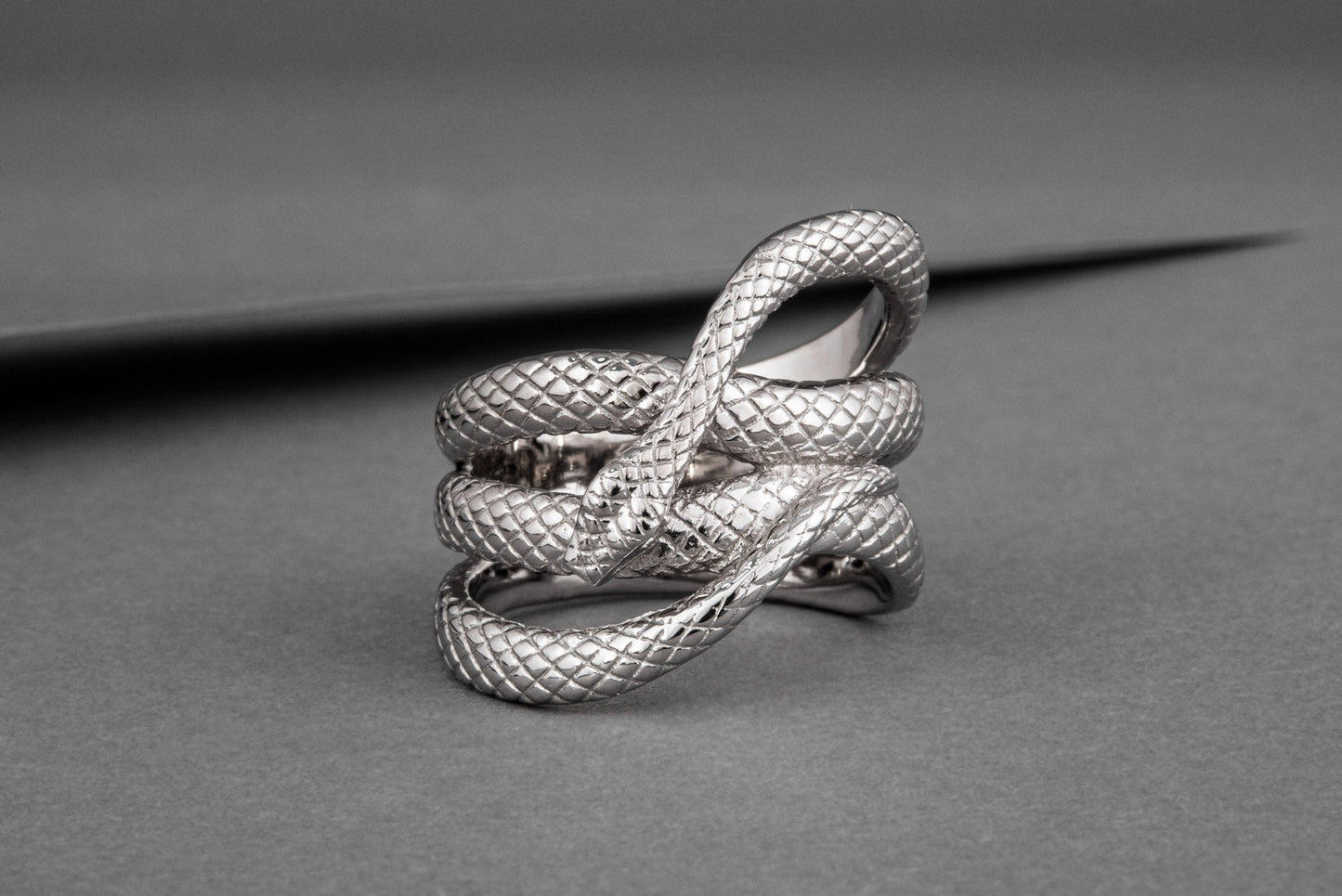 vkngjewelry Ring Handcrafted Midgard Snake Gold Ring