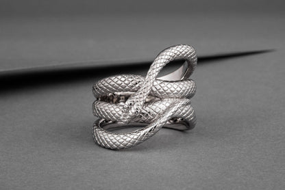 vkngjewelry Ring Handcrafted Midgard Snake Gold Ring