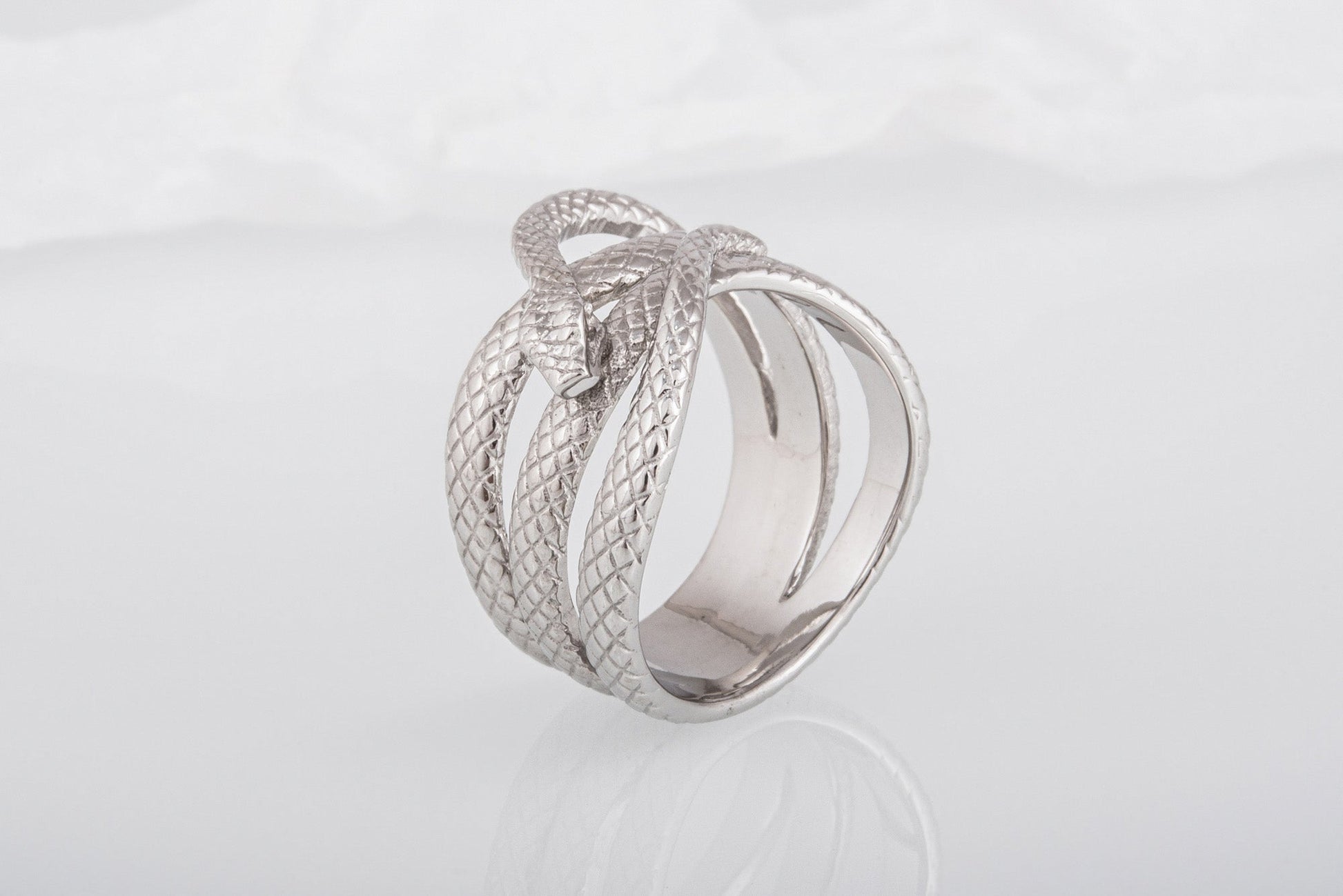 vkngjewelry Ring Handcrafted Midgard Snake Gold Ring