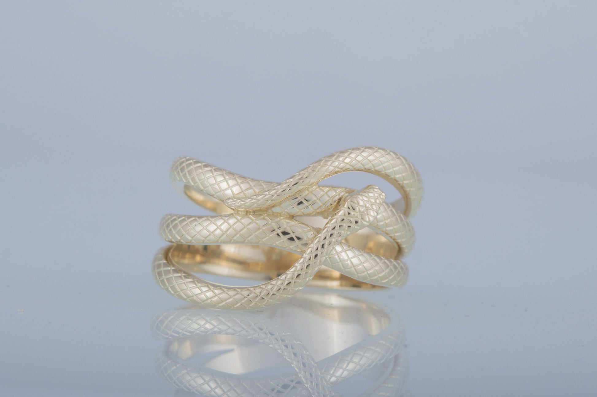 vkngjewelry Ring Handcrafted Midgard Snake Gold Ring
