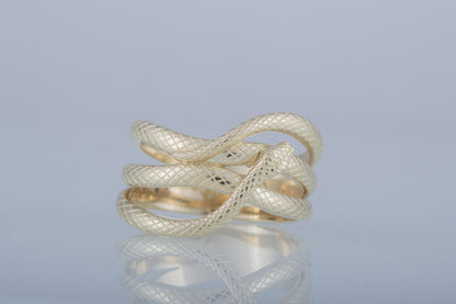 vkngjewelry Ring Handcrafted Midgard Snake Gold Ring