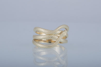 vkngjewelry Ring Handcrafted Midgard Snake Gold Ring
