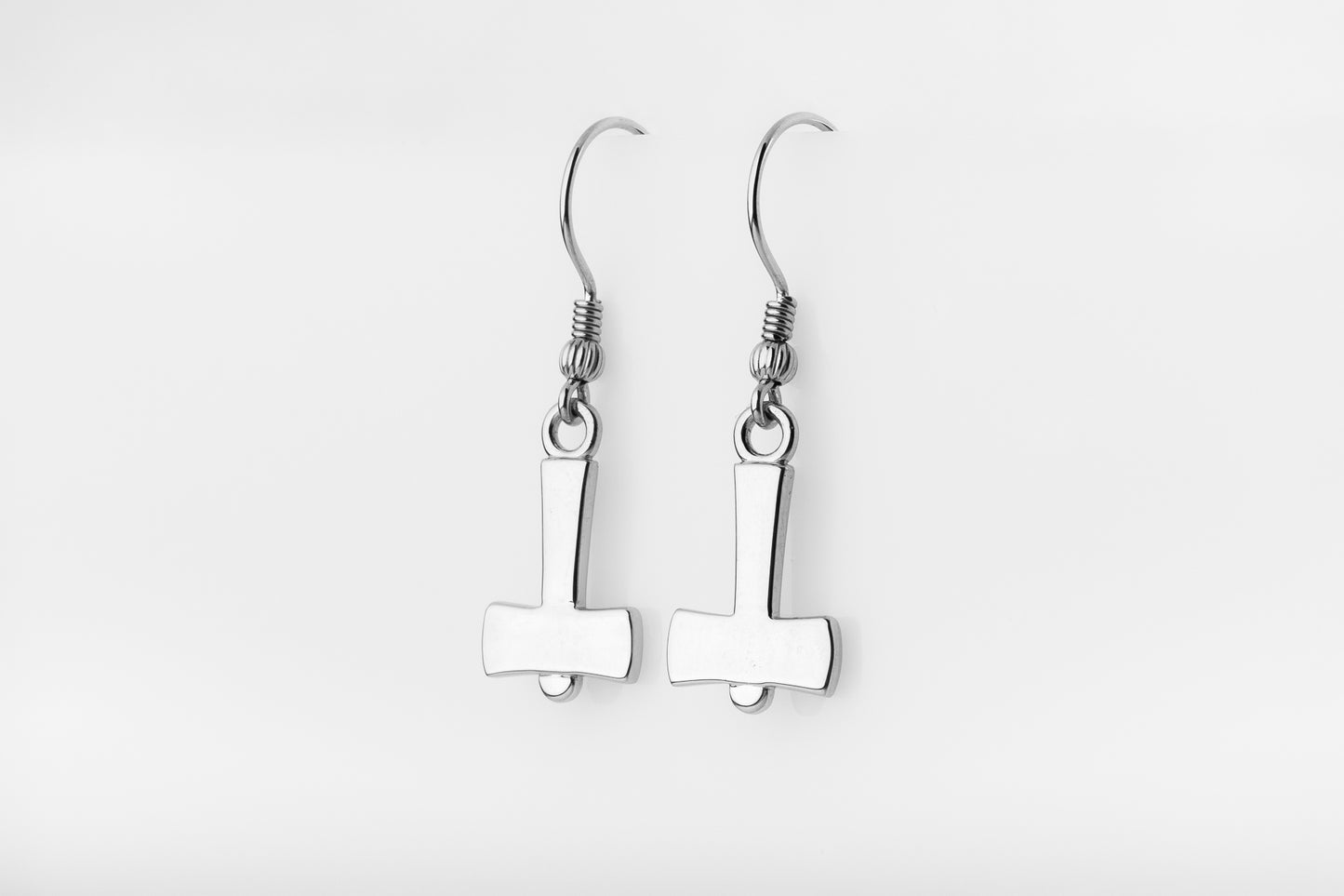 vkngjewelry Earrings Mjolnir Hammer Earrings, Thor’s Hammer Silver Amulet