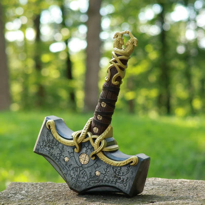 vkngjewelry marteau Hand-Forged  Mjolnir Hammer Steel Version 26.45lb Glow-In-The-Dark Runes