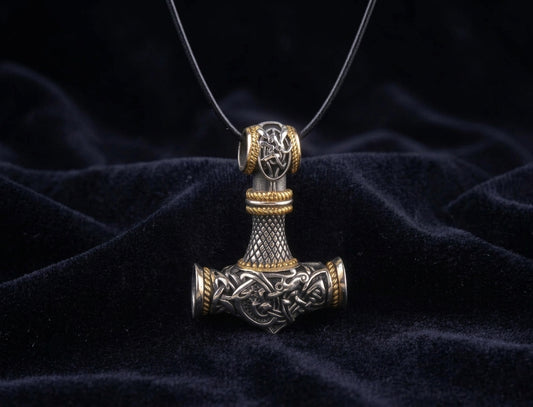 vkngjewelry Pendant Mjolnir Silvergold 316L Pendant