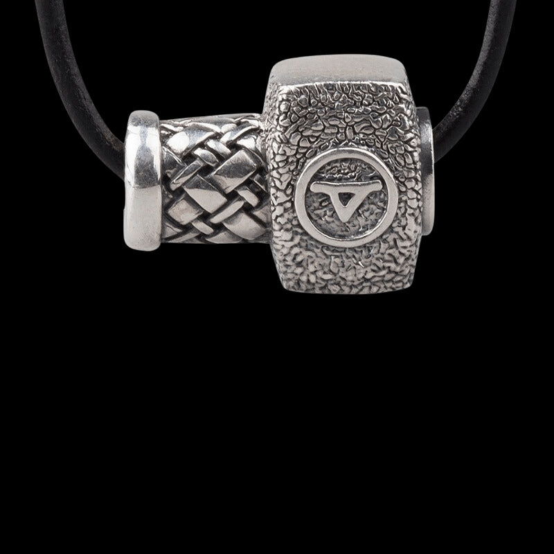 vkngjewelry Pendant Handcrafted Mjolnir Thurisaz Silver Necklace