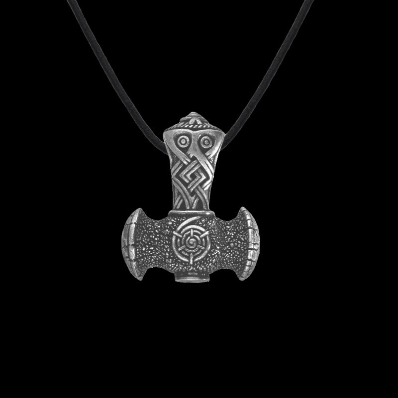 vkngjewelry Pendant Handcrafted Mjölnir Triquetra Silver Amulet