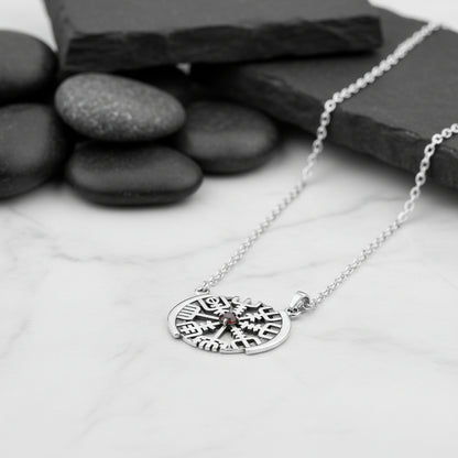 vkngjewelry Pendant Nordic Vegvísir Silver Compass Pendant Necklace