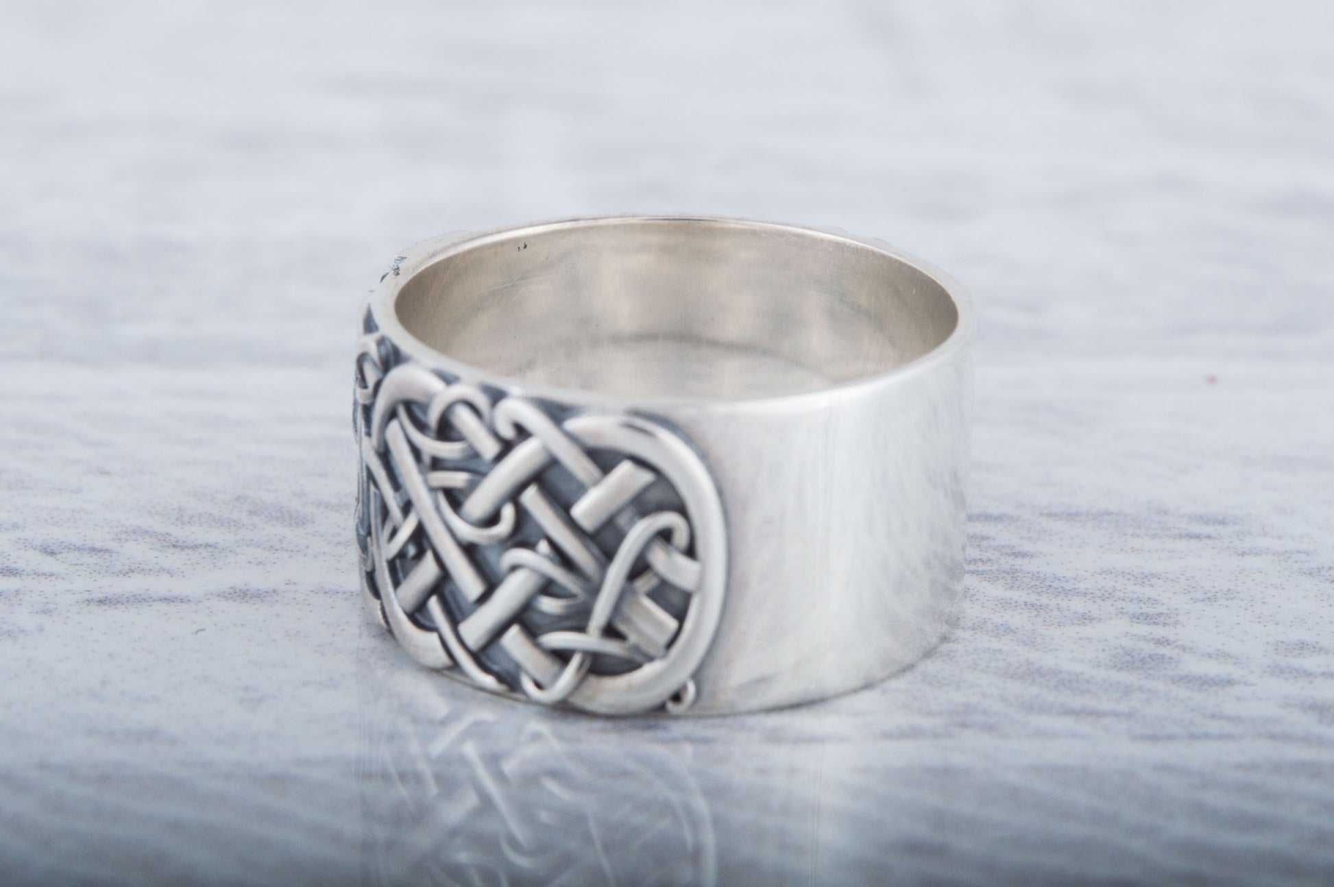 vkngjewelry Ring Handcrafted Norse Ornament Algiz Rune Sterling Silver Ring