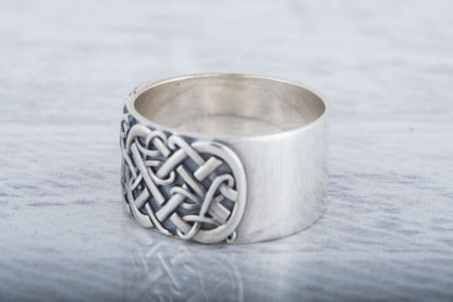 vkngjewelry Ring Handcrafted Norse Ornament Algiz Rune Sterling Silver Ring