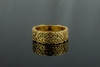vkngjewelry Ring Handcrafted Norse Ornament Gold Ring
