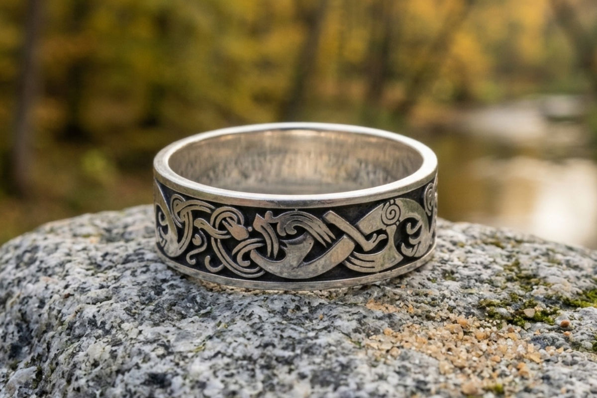 vkngjewelry Ring Handcrafted Norse Ornament Viking Sterling Silver Ring