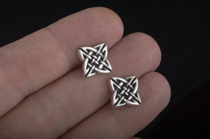 vkngjewelry Cufflinks Handcrafted Norse Pattern v1 Sterling Silver Cufflinks