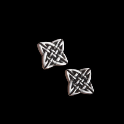 vkngjewelry Bontons de Manchettes Handcrafted Norse Pattern v1 Sterling Silver Cufflinks