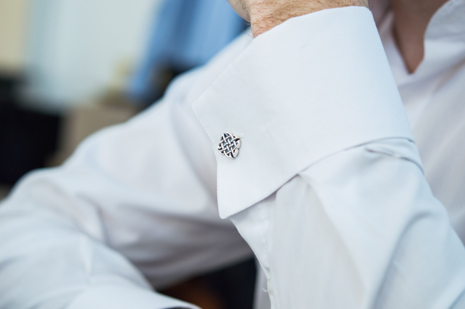 vkngjewelry Cufflinks Handcrafted Norse Pattern v2 Sterling Silver Cufflinks