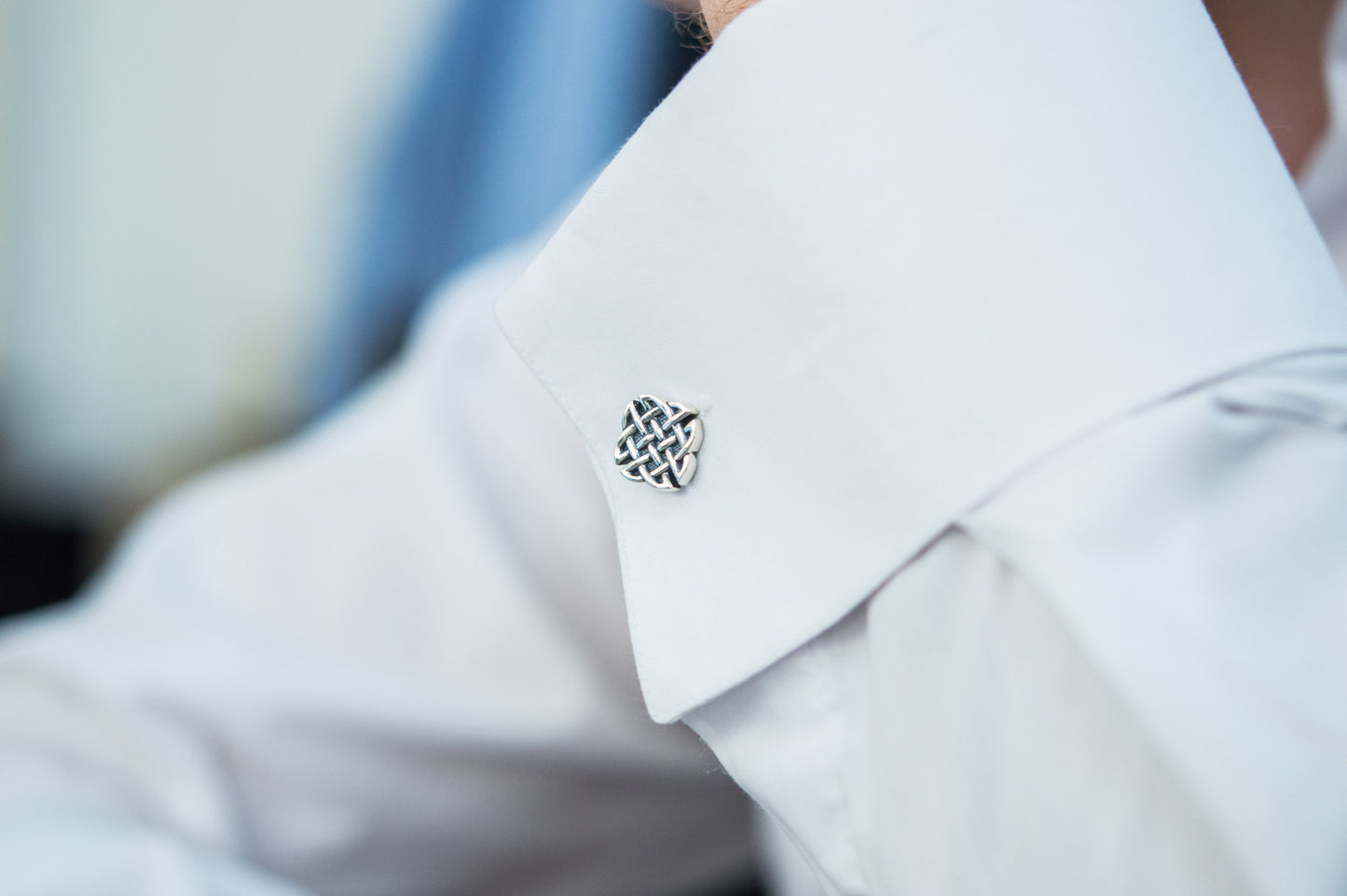 vkngjewelry Cufflinks Handcrafted Norse Pattern v2 Sterling Silver Cufflinks