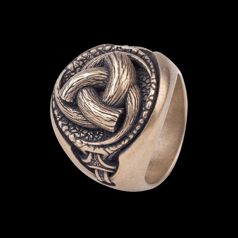 vkngjewelry Bagues Handcrafted Odin's Horns Bronze Ring