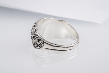 vkngjewelry Ring Handcrafted Odin’s Horns Mammen Style Sterling Silver Ring