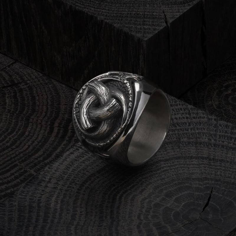 vkngjewelry Bagues Odin's Horns Silver Ring