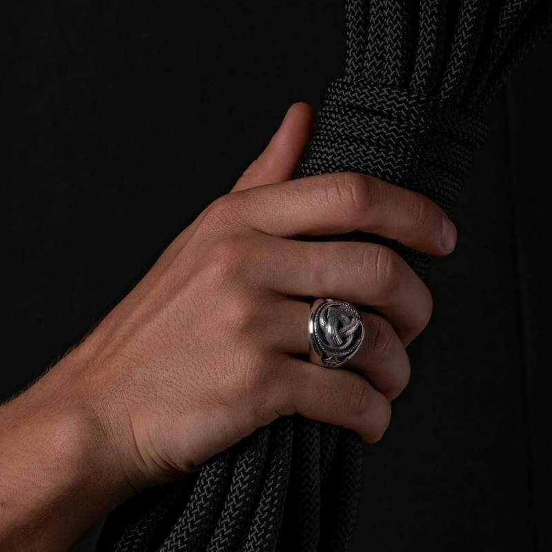 vkngjewelry Bagues Odin's Horns Silver Ring