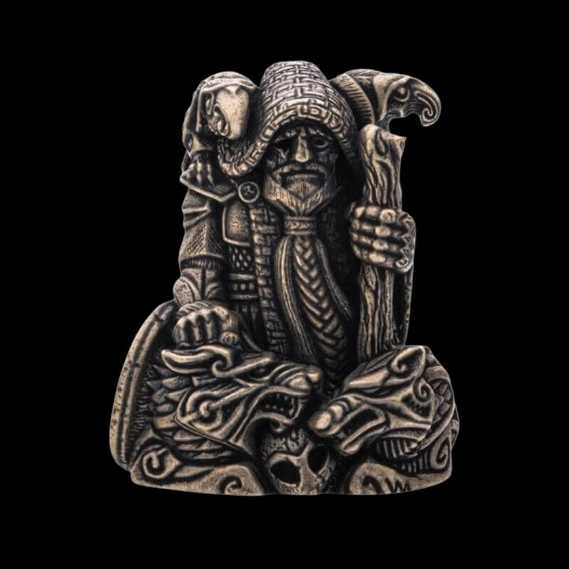 vkngjewelry Sculpture Odin Statuette Bronze