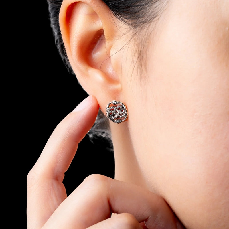 vkngjewelry Earring 925 Sterling Silver Ouroboros Earrings Set