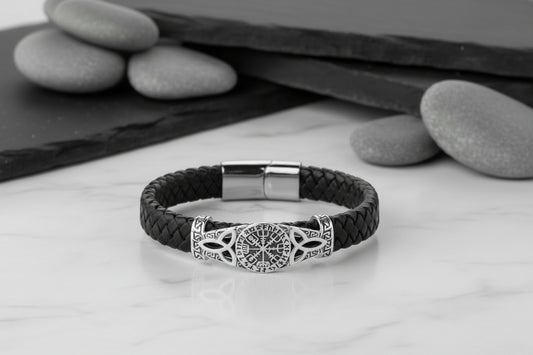 vkngjewelry Arm Ring Path of the North Leather Bracelet