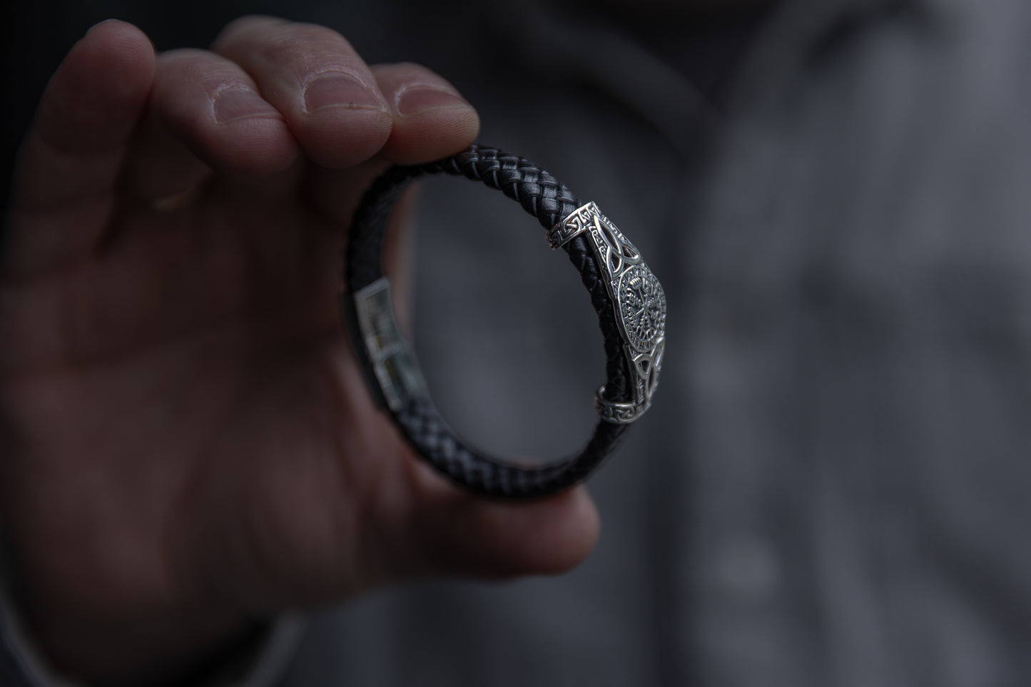 vkngjewelry Arm Ring Path of the North Leather Bracelet