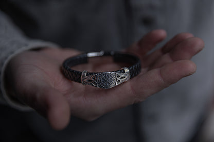 vkngjewelry Arm Ring Path of the North Leather Bracelet