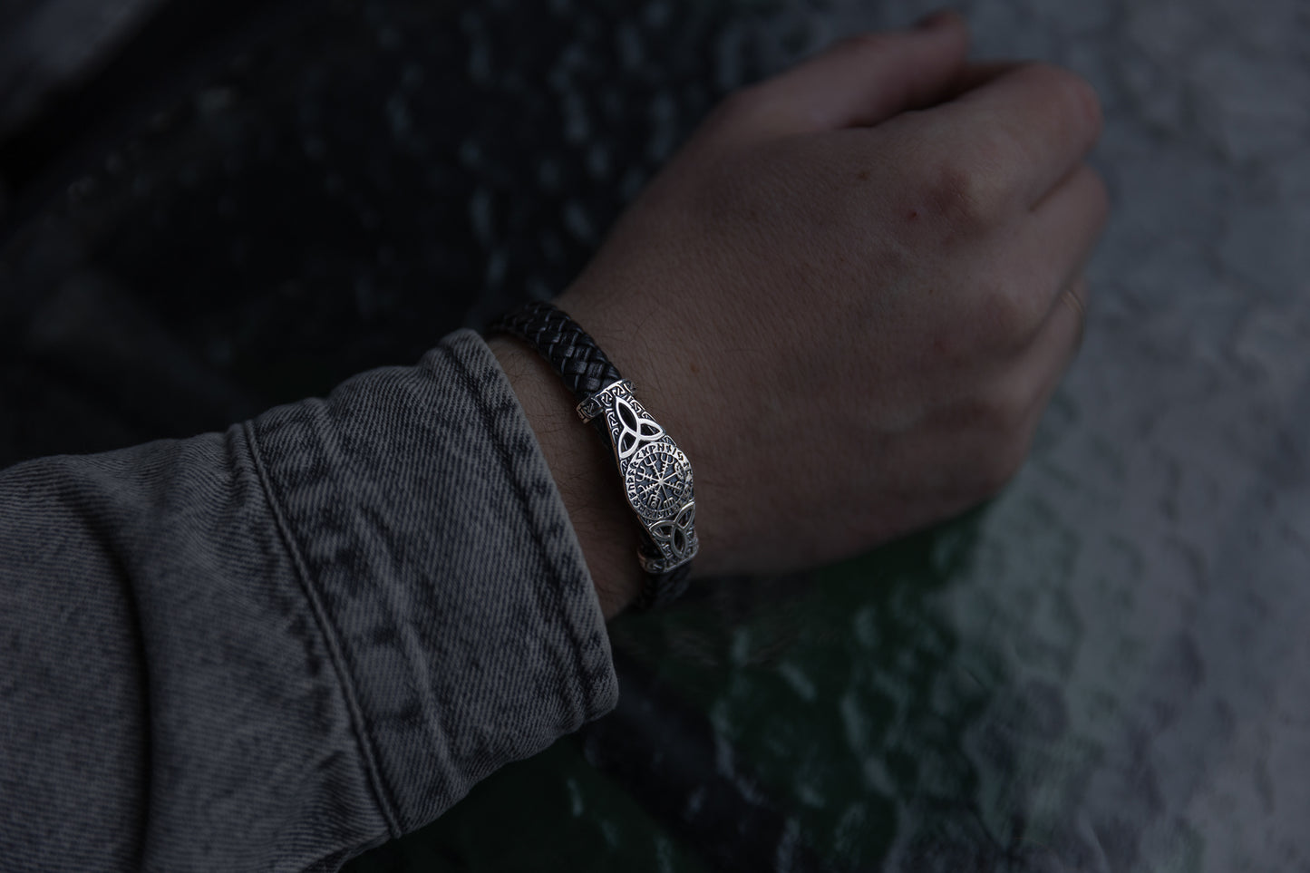 vkngjewelry Arm Ring Path of the North Leather Bracelet