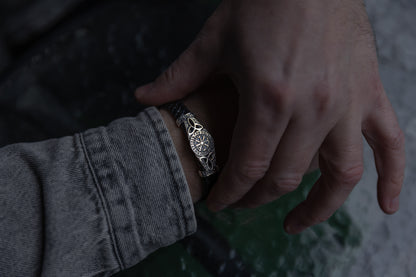 vkngjewelry Arm Ring Path of the North Leather Bracelet