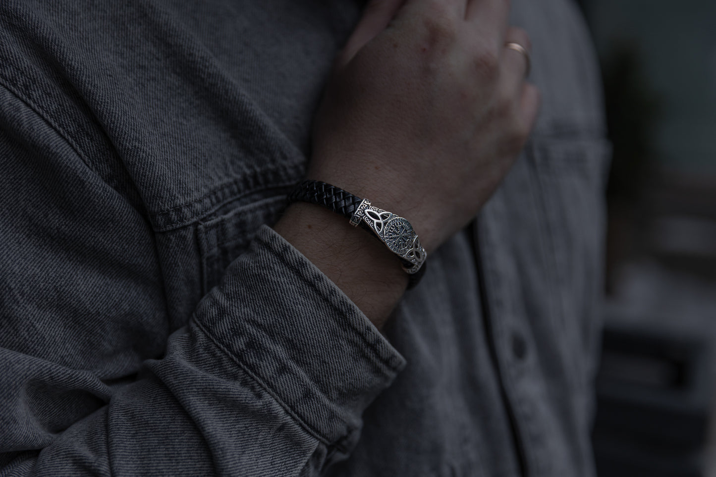 vkngjewelry Arm Ring Path of the North Leather Bracelet