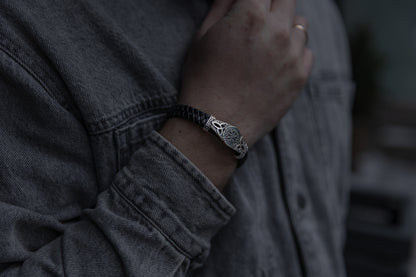 vkngjewelry Arm Ring Path of the North Leather Bracelet