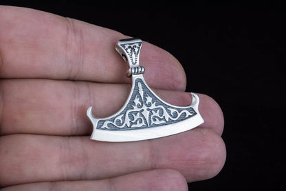 vkngjewelry Pendant Handcrafted  Perun Axe Blade Slavic Sterling Silver Pendant