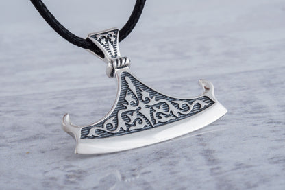 vkngjewelry Pendant Handcrafted  Perun Axe Blade Slavic Sterling Silver Pendant