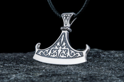 vkngjewelry Pendant Handcrafted  Perun Axe Blade Slavic Sterling Silver Pendant