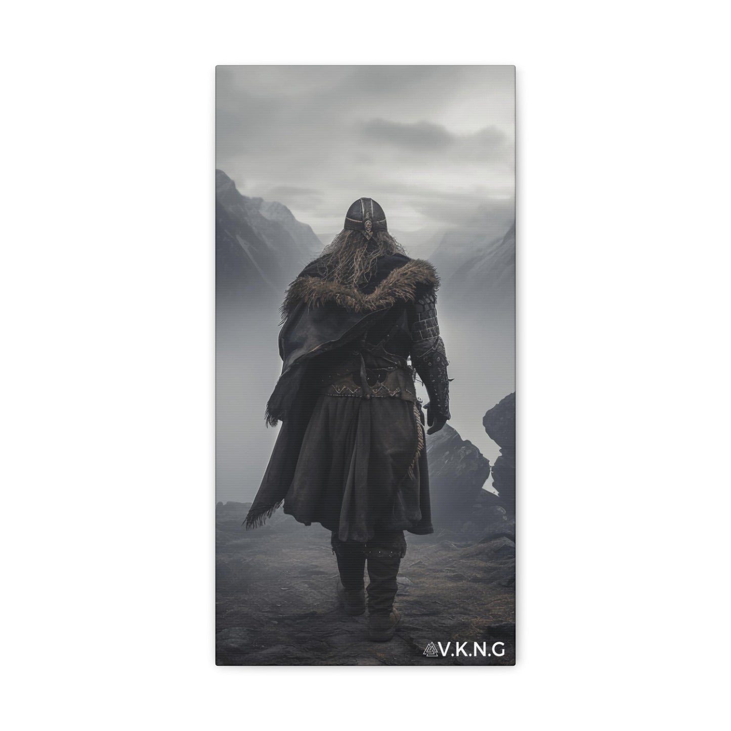 Printify Canvas Canva 9:16 Viking Back In The Fog