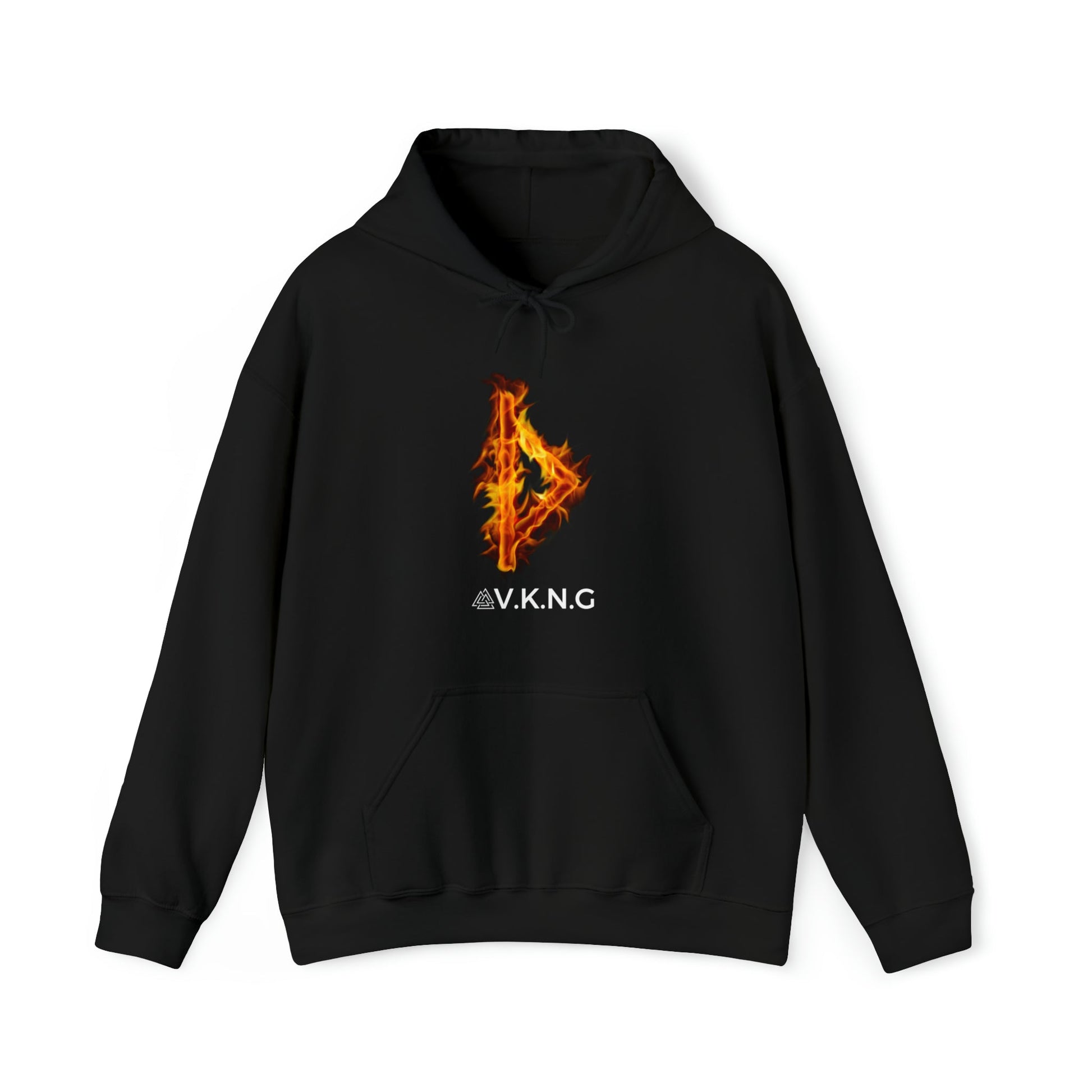 Printify Hoodie Thurisaz Flaming Rune V.K.N.G™ Hoodie