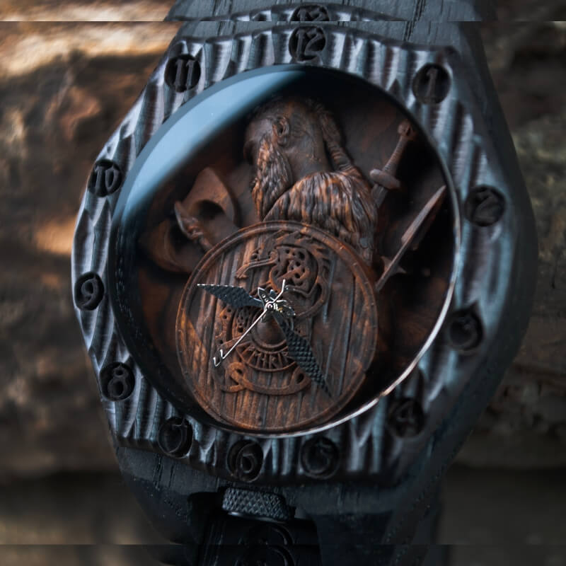 vkngjewelry Watches Warrior Viking Wooden Watch