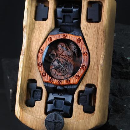 vkngjewelry Watches Warrior Viking Wooden Watch