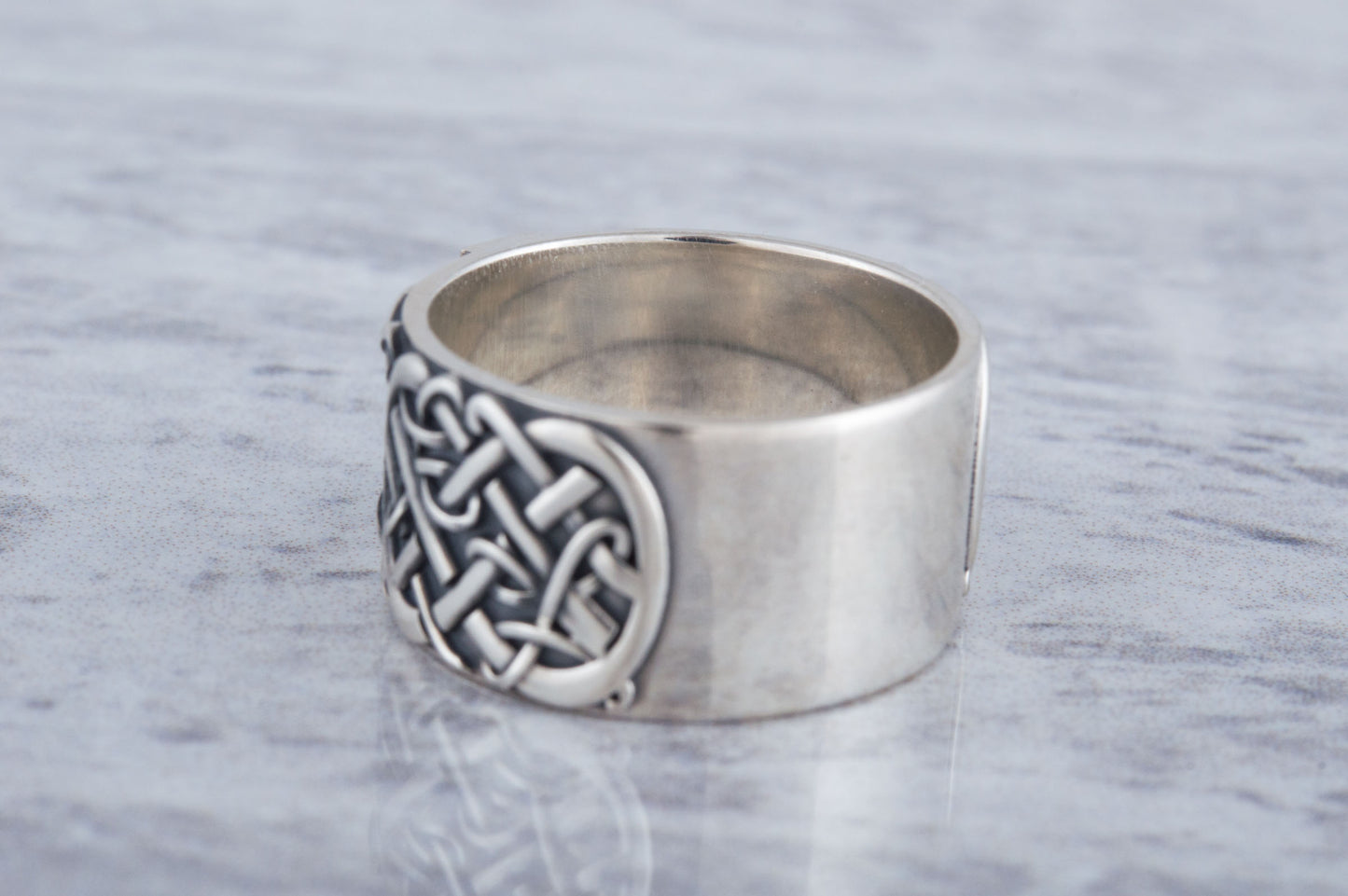 vkngjewelry Ring Handcrafted Raido Rune Scandinavian Ornament Sterling Silver Ring