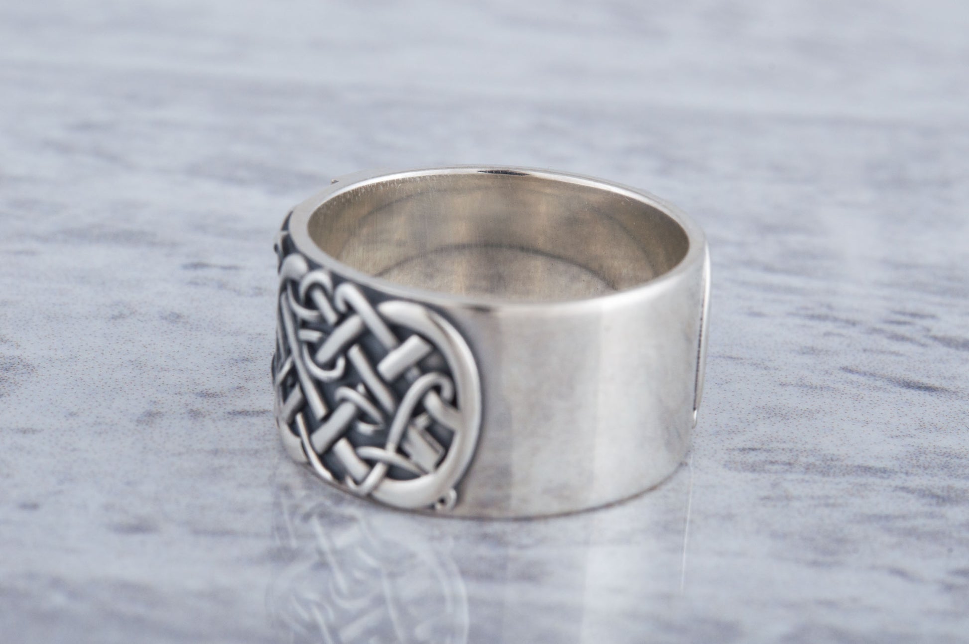 vkngjewelry Ring Handcrafted Raido Rune Scandinavian Ornament Sterling Silver Ring