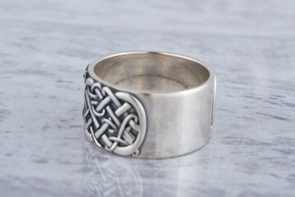 vkngjewelry Ring Handcrafted Raido Rune Scandinavian Ornament Sterling Silver Ring