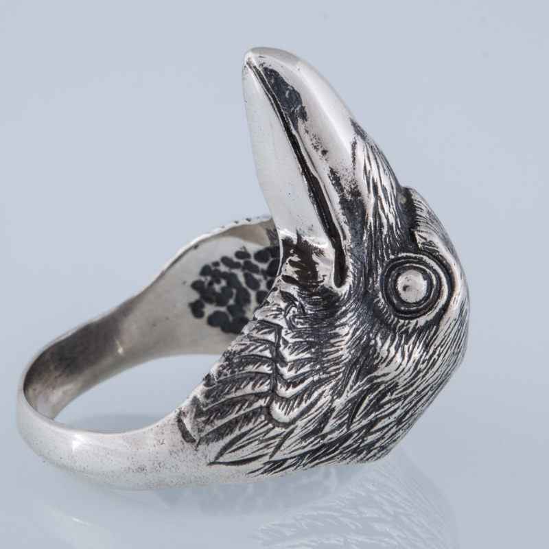 vkngjewelry Bagues Raven Natural Sterling Silver Ring