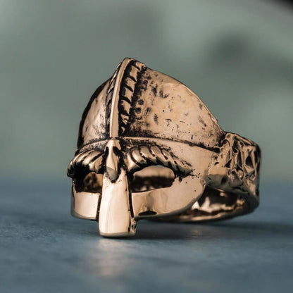 vkngjewelry Bagues Handcrafted Viking Helmet  Unique Ring Viking Jewelry