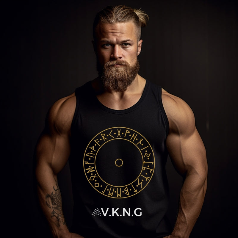 Printify Tank Top Runic Shield V.K.N.G™  Tank top