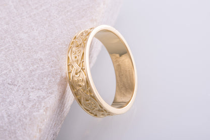 vkngjewelry Ring Handcrafted  Scandinavian Ornament Gold Ring